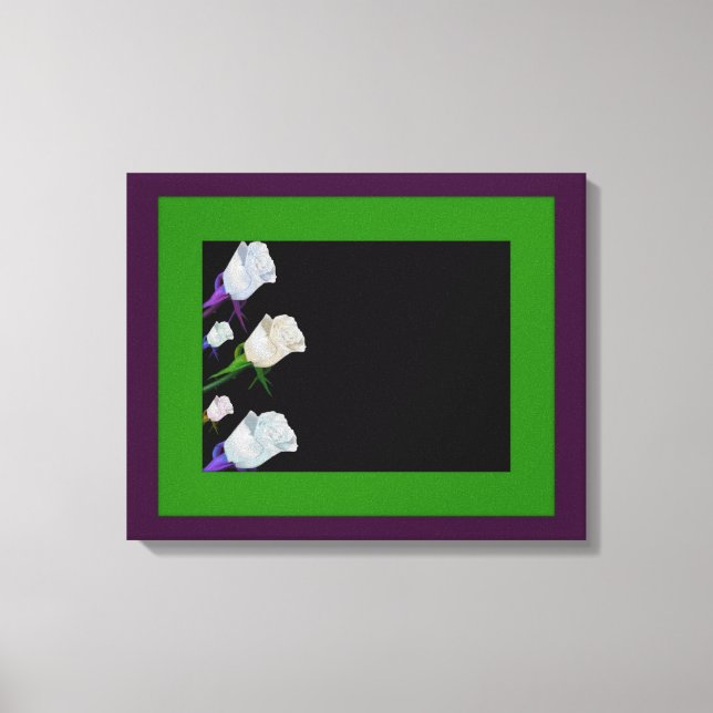 Retro-Rose Gerahmte Leinwand (Vorderseite)