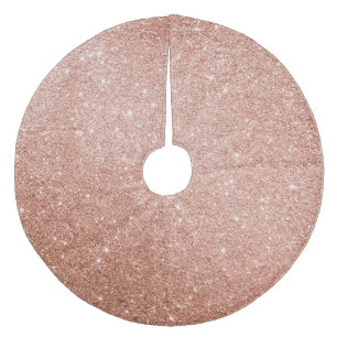 Retro Rose Glitzer Treppenhaus - Rustikales Weihna Fleece Weihnachtsbaumdecke