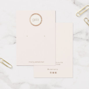 Retro Rose Gold Sequenzen Earring Display Card
