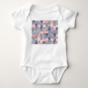 Retro Rose Grau Nahtlose Motif Baby Strampler