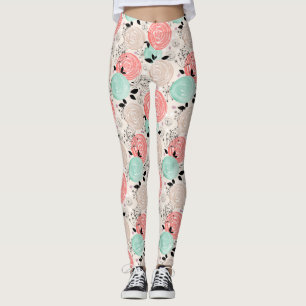Retro, Rose Leggings