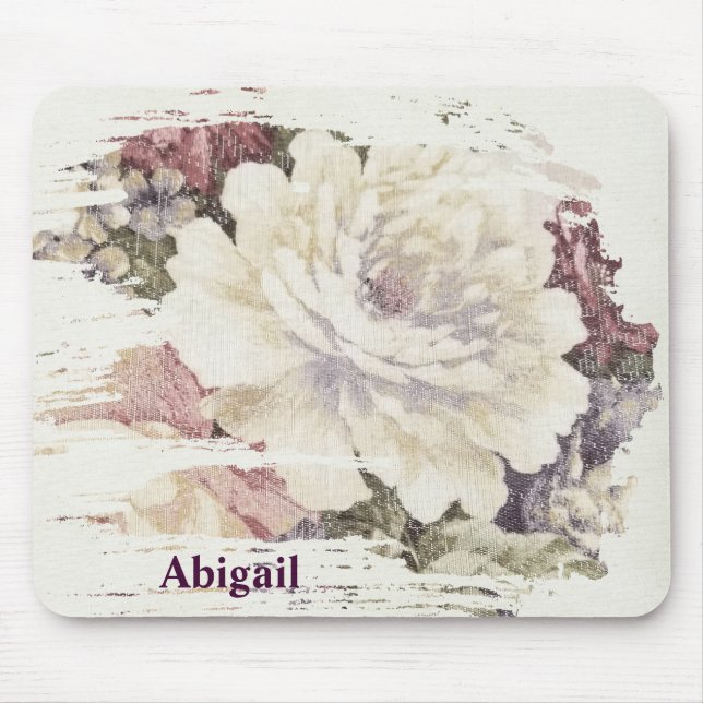 Retro-Rose-Polsterung Mousepad (Vorne)