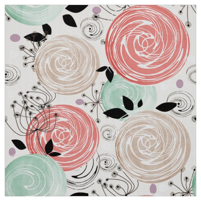 Retro, Rose Stoff (Muster)