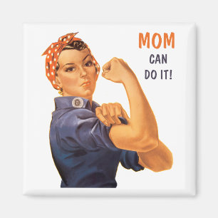 Retro Rosie the Riveter Mama kann es tun Magnet
