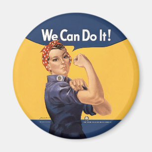 Retro Rosie, wir können es tun Magnet