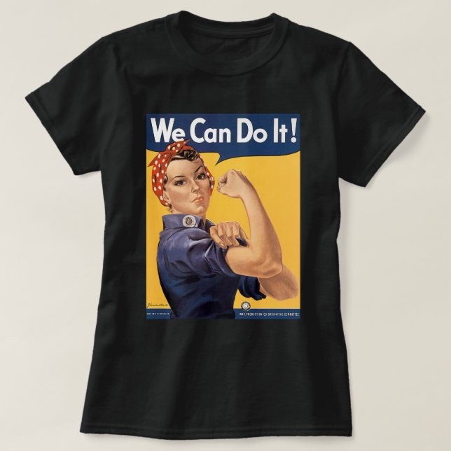Retro Rosie, wir können es tun T-Shirt (Design vorne)