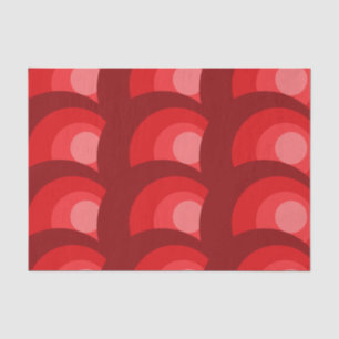 Retro-Rot-Kreise-Muster Seidenpapier