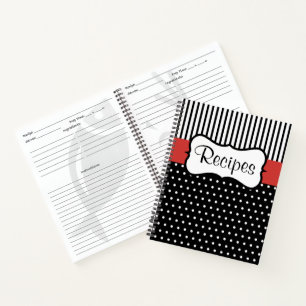 Retro-Rot Küchenrezept-Notizbuch Kochbuch-Geschenk Notizbuch
