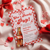 Retro-Rot-Schachbrett-Muster: Cola-Baby-Shower "Re