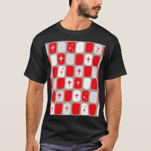 Retro-Rot-Starstürme-T-Shirt T-Shirt