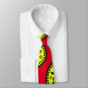 Retro Rot und Gelb Paisleys Necktie Krawatte