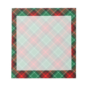 Retro-Rot und Grün Weihnachts-Karopad Notizblock