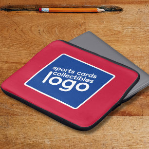 Retro-Rot-Weiß-Blau-Sportkartens-Logo Laptopschutzhülle