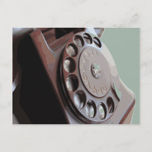 Retro Rotary Dial Phone Vintages Design Postkarte