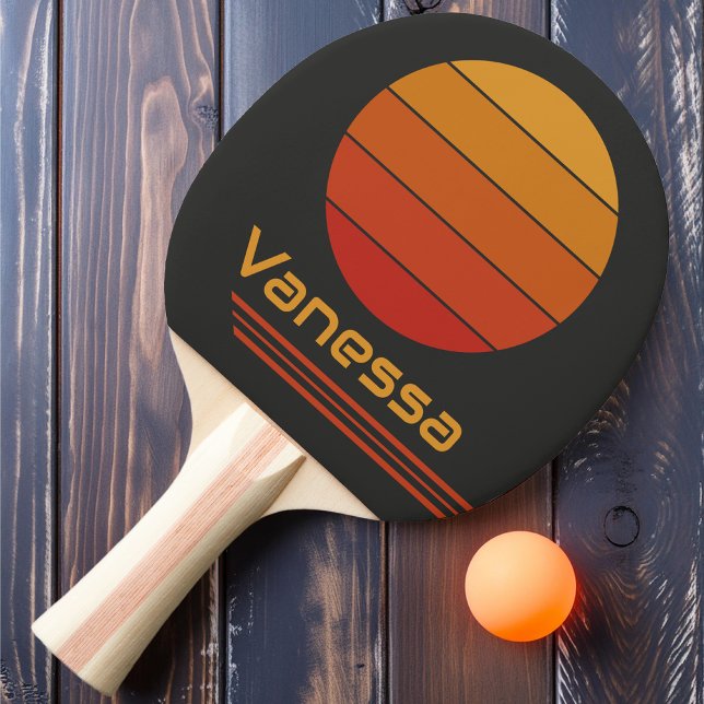 Retro Rotation Mitternachtssonne Tischtennis Schläger (Von Creator hochgeladen)