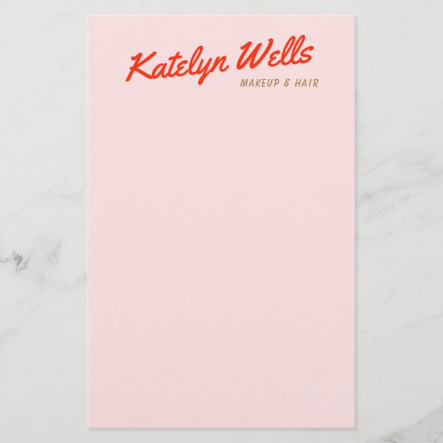 Retro Rote handgeschriebene Skripttypografie Pink Flyer (Vorne)