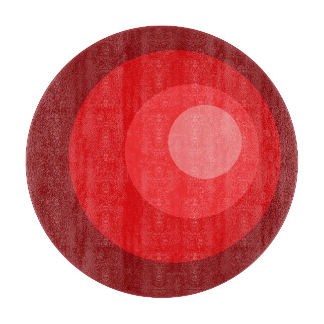 Retro Rote Kreise Schneidebrett (Vorderseite)