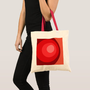 Retro rote Kreise Tragetasche