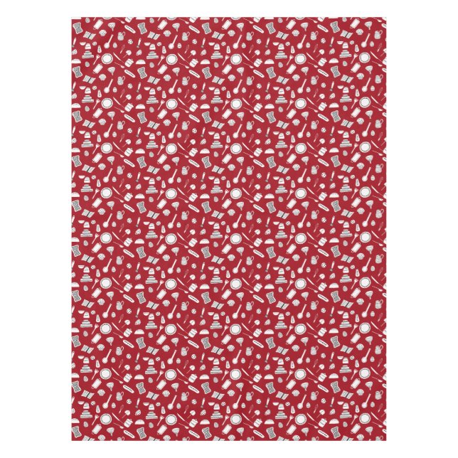 Retro-Rote Küche Tischdecke (Vorderseite)