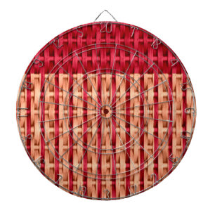 Retro rote Streifen Korb Kunst Grafikdesign Dartscheibe