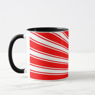Retro roter funky Sonnenstrahlen Hintergrund Tasse