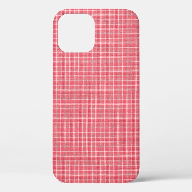 Retro roter karierter Tartan: nahtloses Muster. Case-Mate iPhone Hülle (Rückseite)