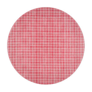 Retro roter karierter Tartan: nahtloses Muster. Schneidebrett