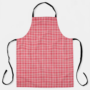 Retro-roter Karo-Tartan: nahtloses Muster. Schürze