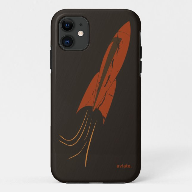 Retro roter Rocket iPhone 5 Kasten durch aviate. Case-Mate iPhone Hülle (Rückseite)