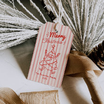 Retro-Rotes Handgezeichneter Lustiger Weihnachtsba