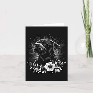 Retro Rottweiler Dog Lover Tattoo Style Karte