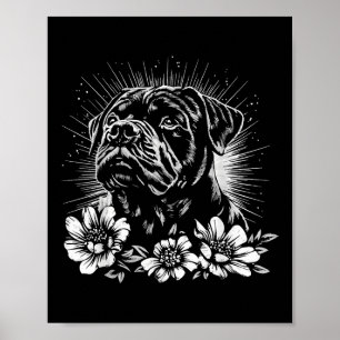 Retro Rottweiler Hund Lover Tattoo Style _1 Poster