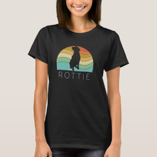 Retro Rottweiler Hund Rottie Welpe Mama Papa Vinta T-Shirt