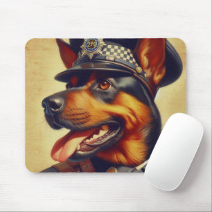 Retro Rottweiler Malerei Mousepad