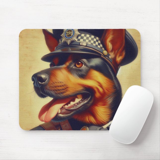 Retro Rottweiler Malerei Mousepad (Mit Mouse)