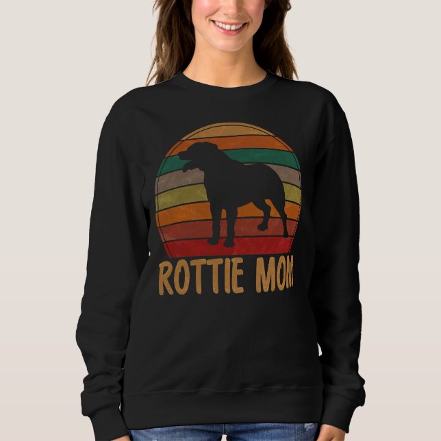 Retro Rottweiler Mama Rott Dog Mutter Heimtiere Ro Sweatshirt (Vorderseite)
