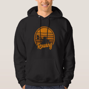 Retro Rowing Crew Boat Gift I Rower Row Team 3 Hoodie