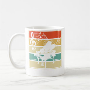Retro Royal Klavierspieler Klassische Musik Violin Kaffeetasse