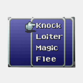 Retro RPG-Menü-Tür-Matte 18" x 24" (16-Bit) Fußmatte