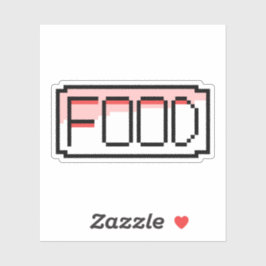 Retro-RPG-Pixel-Art – Chat-Box ‚Essen‘ Aufkleber