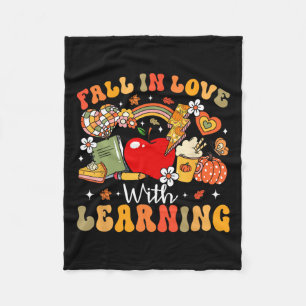 Retro Rückgang in Liebe mit Lernen Autumn Pumpkin  Fleecedecke