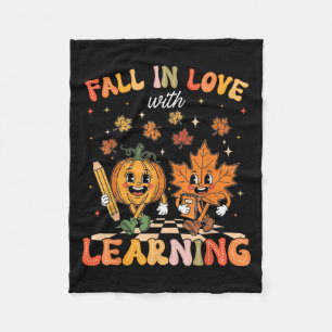 Retro Rückgang in Liebe mit Lernen Autumn Pumpkin  Fleecedecke