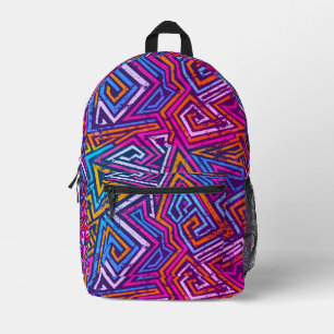 Retro-Rucksack - Vintager 80er-Rucksack Bedruckter Rucksack