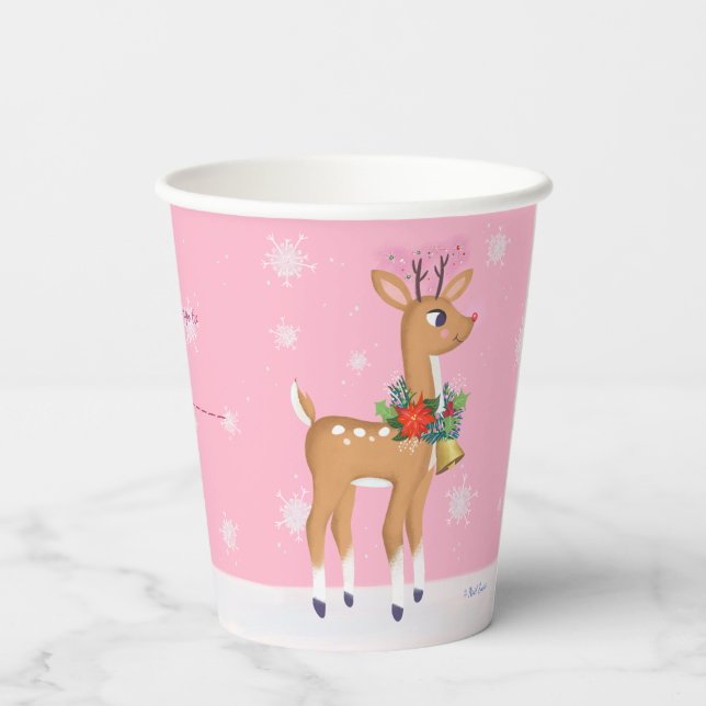 Retro Rudolph Paper Cups Pappbecher (Rückseite)