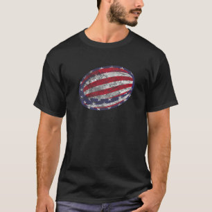 Retro Rugby American Flag 4. Juli Sportfamilie USA T-Shirt