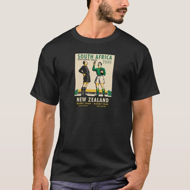 Retro Rugby-Ausflug Neuseeland-SA T-Shirt (Vorderseite)