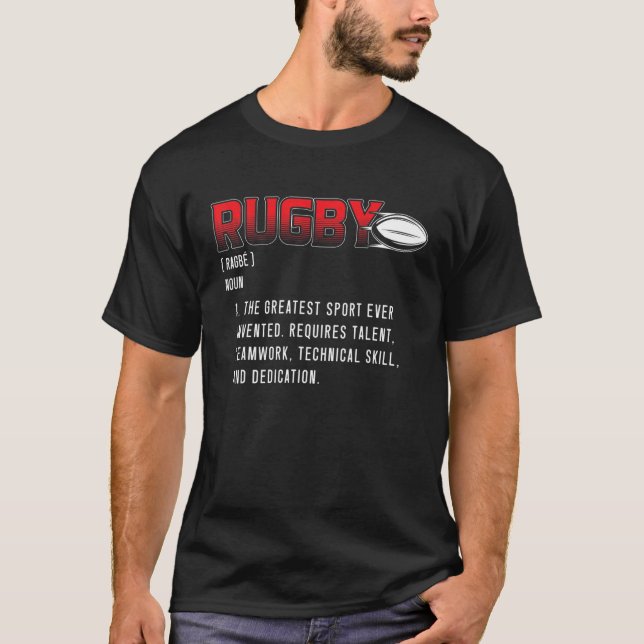 Retro Rugby Definition | Rugby Player | Rugby T-Shirt (Vorderseite)