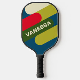 Retro Rugby Fusion mit Namen Pickleball Schläger