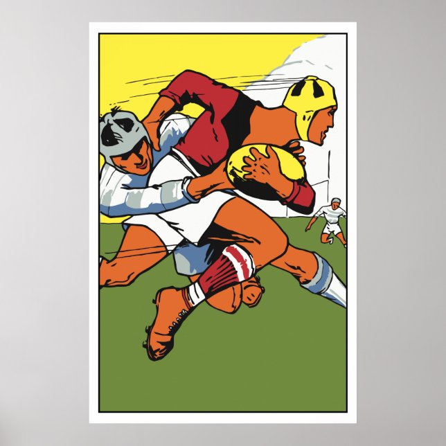 Retro Rugby-Meisterschaft Poster (Vorne)