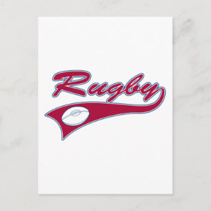 Retro Rugby Postkarte